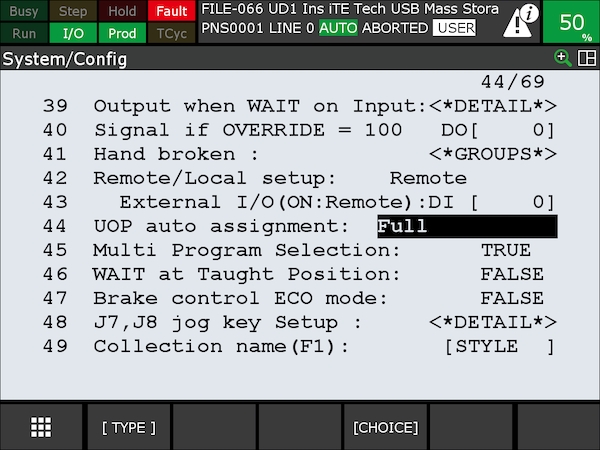 System config for UOP auto assignment