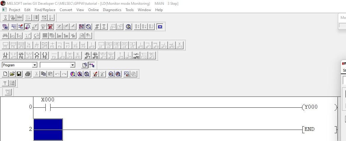 Simple PLC ladder logic program