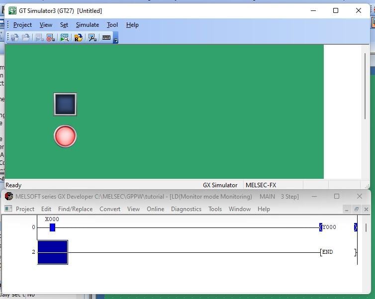 Simulating the lamp when the bit is ON