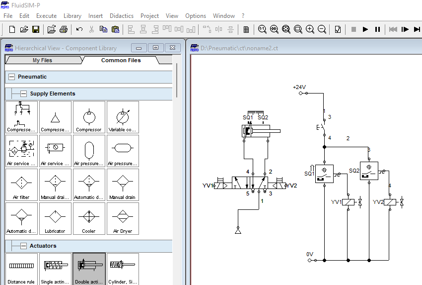 Completed pneumatic and electrical diagrams