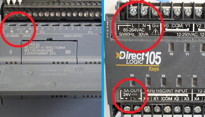 AC input PLCs