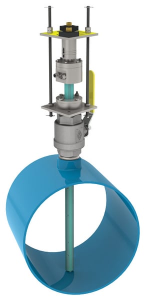 Immersion flow meter or immersion magmeter